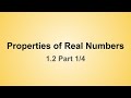 Exploring Properties of Real Numbers