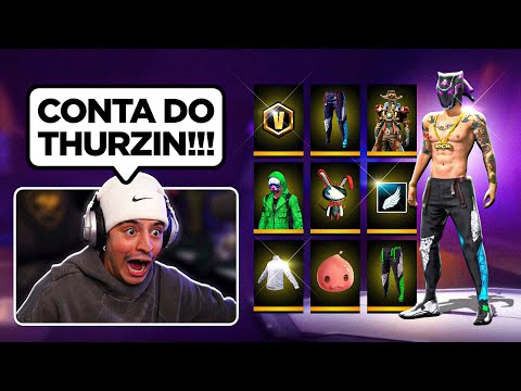 CORINGA INVADIU a CONTA DO THURZIN AO VIVO! - FREE FIRE