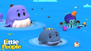 It's Time to Clean Up The Ocean | 2 Hours of Preschool Learning | Little People - Fisher Price