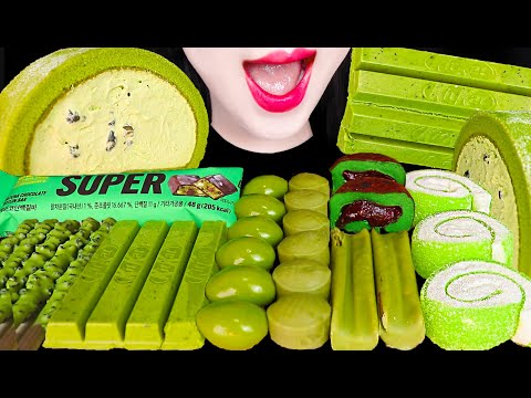 ASMR Matcha Chocolate 말차 초콜릿 먹방 Mukbang, Eating