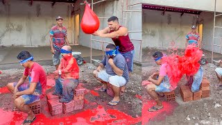 LEÔNCIO DÁ BANHO DE TINTA VERMELHA EM PILILIU COM BALÃO GIGANTE 🤣 | PILILIU DA RESENHA