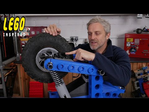 Lego Inspired Monkey Bike - REBUILD - (lights, brakes, skids and failed wheelies)