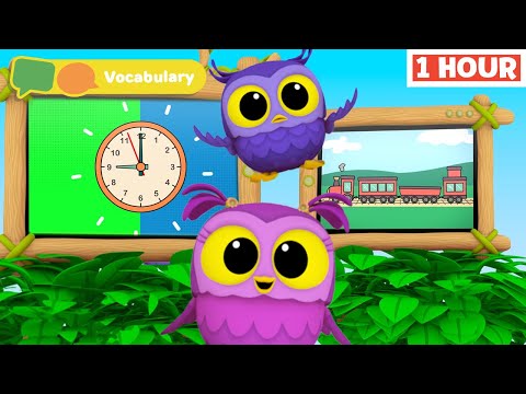 Hoot, Scoot & What | Learn New & First words for kids | Vocabulary for babies | First University