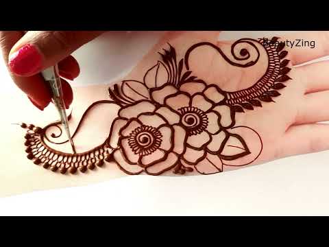 Latest Front hand Mehndi design for Navratri / diwali 2023 - Beautiful Bridal Mehndi design