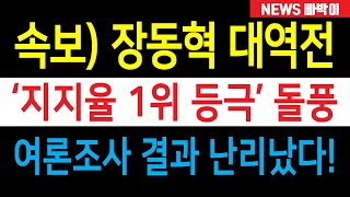 속보) 여론조사 결과 난리났다, 장동혁 '지지율 1위 등극' 대역전! 김문수 패닉, 보수 지지층 바닥 민심에 충격!!