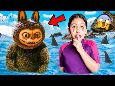وأخيرا…اخيرا..رانية تسبح مع دمية لابوبو 😱💦 في اعماق البحر 😢💔