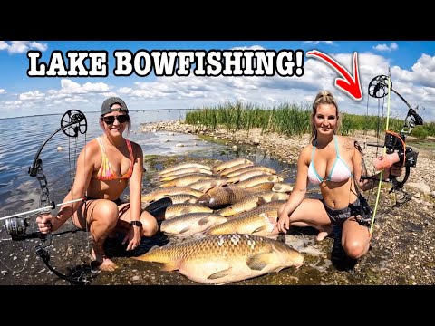 Bowfishing FOR MEGA CARP in ULTRA CLEAR WATER!!!! (They’re HUGE!!!)