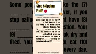 Stop Skipping Fruit! 🍎 #learnenglish #englishlistening #englishlearning #selfimprovement