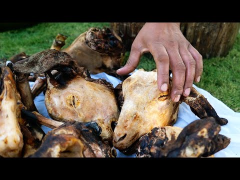 Indian Food - GOAT HEAD AND FEET CURRY Rajasthan India
