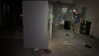 RCI Pulling Cabinet Across Floor in Wisconsin 8 31 26