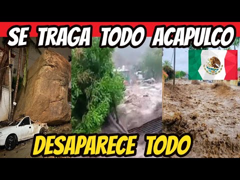 TERROR se Sale el Mar Acapulco bajo el agua Fuertes inundaciones como Tsunami en Acapulco Guerrero