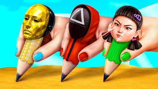 Rich Vs Poor Vs Giga Rich Play Squid Game! How to Escape From the Squid Game Doll’s Prison?!