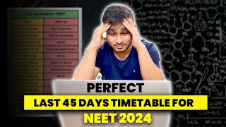 Last 45 Days Powerful Timetable for NEET 2024 || Study 14 Hours + Daily || AIIMS DELHI