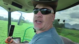 Mowing Alflafa and baling