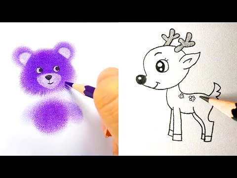 EASY AND COOL DRAWING TRICKS. SIMPLE DRAWING TUTORIALS AND TIPS