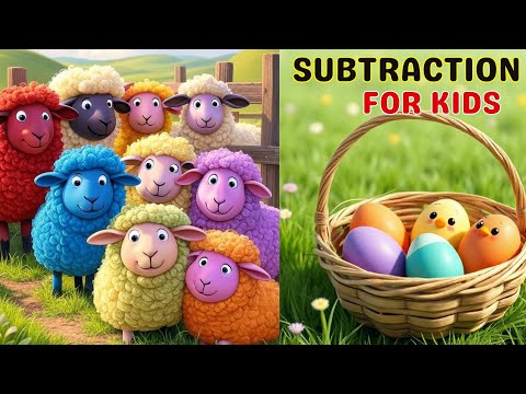 Learn Basic Subtraction for Kids | Babysheep | Eggs | Fun Math with Animals & Objects | Math Basics