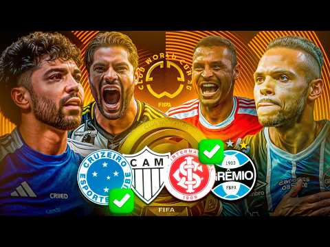 Coloquei ATLÉTICO-MG, CRUZEIRO, GRÊMIO e INTER no SUPER MUNDIAL 👀