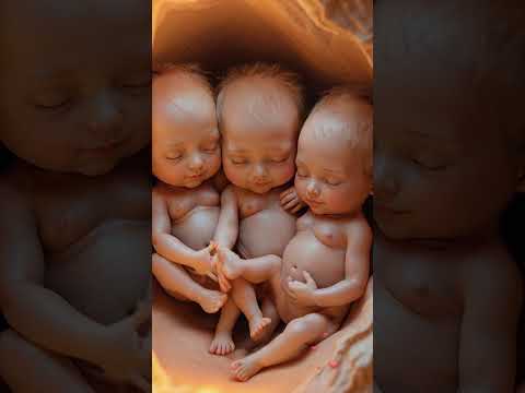 Miracle of Triplet Babies Growing Together in the Uterus