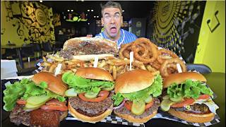 THE INSANE BURGER CHALLENGE MADE TO FEED 5 PEOPLE, BY MYSELF! Joel Hansen