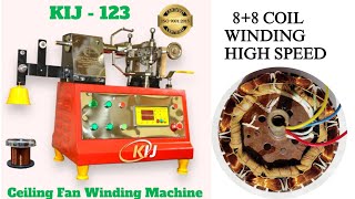 8+8 coil ceiling fan winding machine, Kisan engineering  machine || ceiling fan winding machine new
