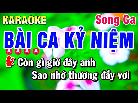 Karaoke Bài Ca Kỷ Niệm Nhạc Sống Song Ca | Beat Huỳnh Anh