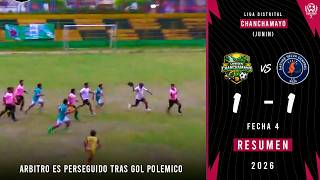 ÁRBITRO ES PERSEGUIDO TRAS GOL AGÓNICO EN CHANCHAMAYO | Unión Chanchamayo 1-1 A. Selva Central