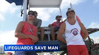 Lifeguards save man's life after beach collapse at Jersey shore