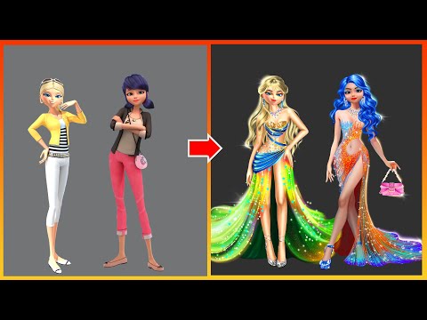 Miraculous Ladybug & Queen Bee GLOW UP Party - Miraculous Transformation