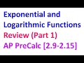 Logarithmic and Exponential Functions