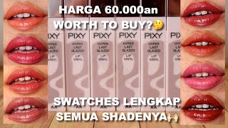 PIXY HYPERLAST GLAZE LIP VINYL REVIEW + SWATCHES ALL SHADES🙌🏻| BUAT MAKAN BERMINYAK | Maria Soelisty