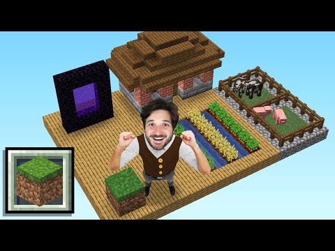 EU TRANSFOMEI 1 BLOCO DO MINECRAFT EM UMA BASE SURVIVAL COMPLETA!