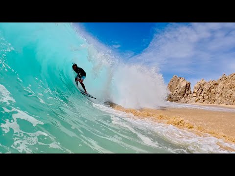 Pro Skimboarders Battle it Out in Heavy Shorebreak Waves!