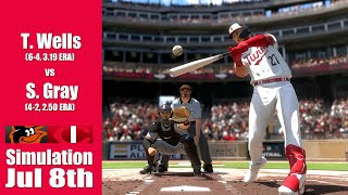 【MLB】Baltimore Orioles vs. Minnesota Twins｜Jul 8th Simulation｜MLB The Show 23