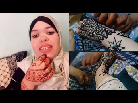 اليوم عندي حنة ونقش بمناسبة السفر عند ميمتي لحبيبا