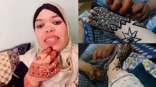اليوم عندي حنة ونقش بمناسبة السفر عند ميمتي لحبيبا