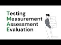 Understanding Testing, Measurement, Assessment, and Evaluation