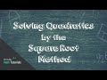 Solving Quadratic Equations Steps