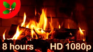 ☆ 8 HOURS ☆ CHRISTMAS MUSIC Instrumental ♫ ☆ CHRISTMAS FIREPLACE ☆ YULE LOG ☆ Upbeat GUITAR Carols
