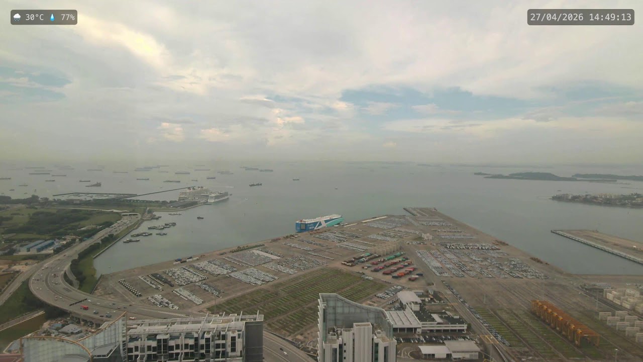 Live webcam of Singapore Port 
