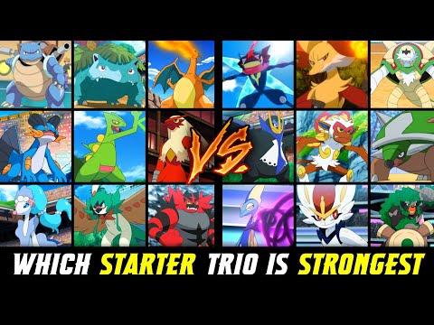 Which Starter Trio is Strongest | Kanto vs Kalos vs Hoenn | Ranking Every Starter Trio in Hindi