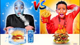 انهيار وبكاء ادم في اصعب تحدي البارد vs الساخن😭💔 !! لمدة يوم كامل ⏰😱(غفلووني )