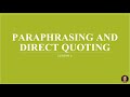 Paraphrasing and Summarizing Techniques