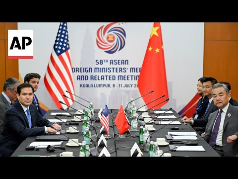 YouTube video thumbnail: Rubio Meets China's Foreign Minister in Malaysia as US-Chinese Tensions Mount
