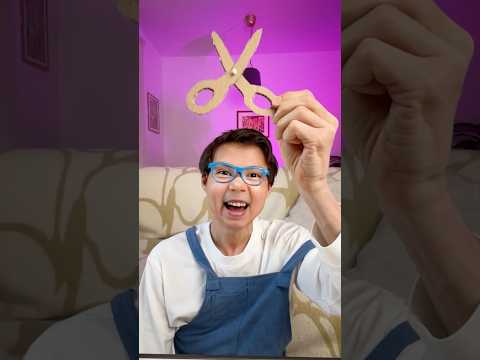 ✂️ DIY CARDBOARD SCISSORS – SAFE & FUN! 🎨 #shorts #kids