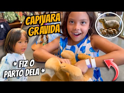 A CAPIVARA ESTAVA GRÁVIDA E EU FIZ O PARTO DELA !! 😂*um dia inteiro no Parque Arvorar - Beach Park*