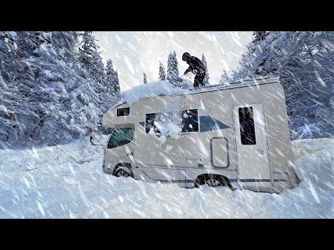 【豪雪‼︎車中泊】脱出不可能！脅威の大雪に埋もれる｜猛吹雪に現れるスノーモンスター｜7泊8日東北3県旅｜キャンピングカー車中泊