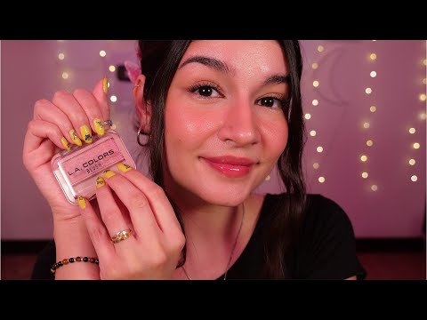 ASMR Mouth Sounds + Fast Tapping on Makeup | Inaudible Whispering 💗