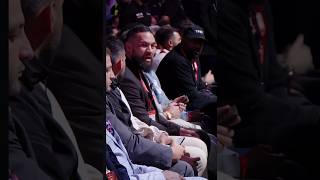 Joseph Parker singing to the camera during Usyk vs Dubois