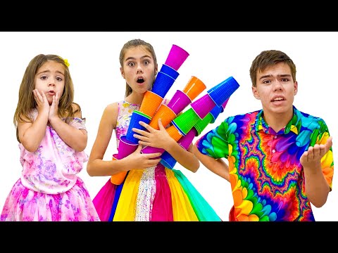 Nastya makes a new dress for party. Cool DIY Ideas