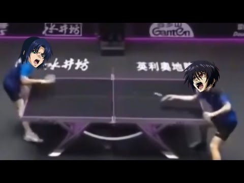 ザフト卓球選手権にてシン・アスカの優勝を阻もうとするアスラン・ザラ